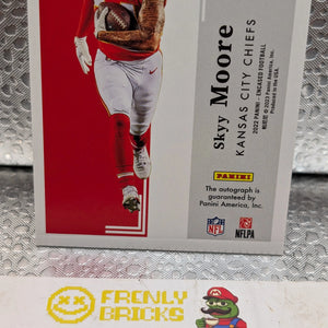 2022 Panini Encased Scripted Signatures Sapphire /15 Skyy Moore Rookie Auto RC FRENLY BRICKS - Open 7 Days