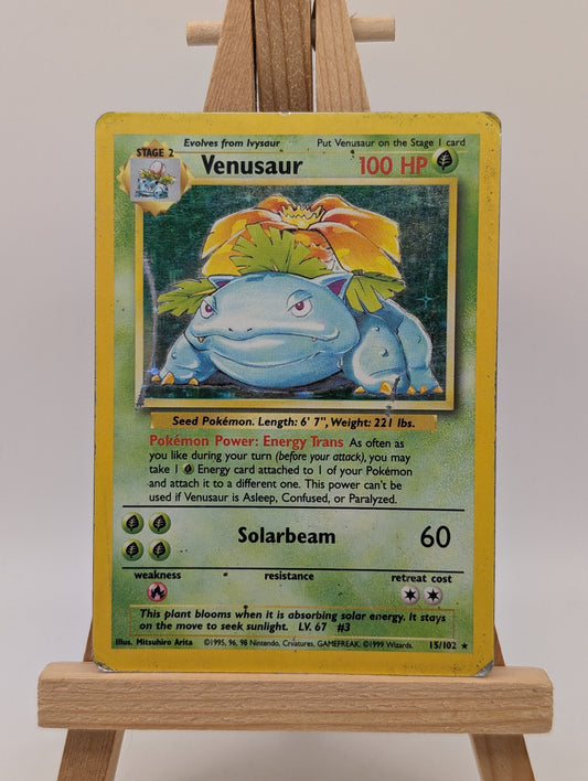 Pokémon TCG Venusaur Base Set 15/102 Holo Unlimited Holo Rare FRENLY BRICKS - Open 7 Days