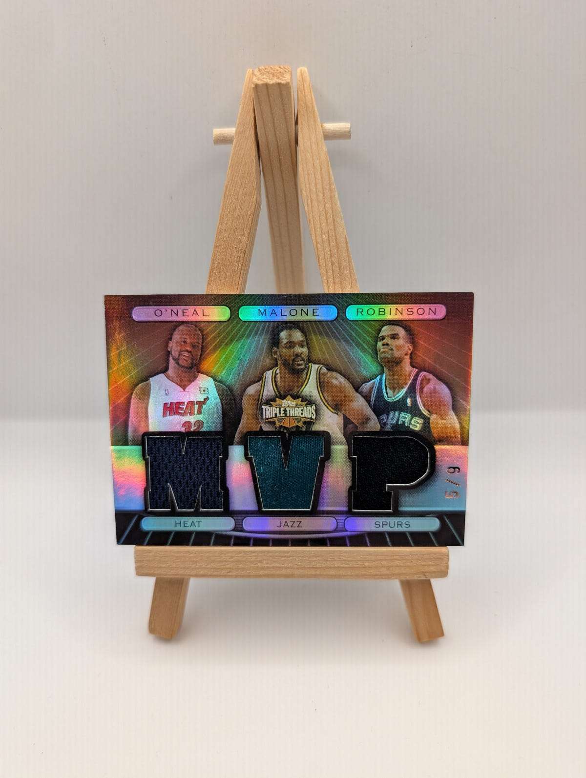 2007 Topps Threads SEPIA /9 RELICS COMBOS Shaquille Karl Malone David Robinson FRENLY BRICKS - Open 7 Days image 1