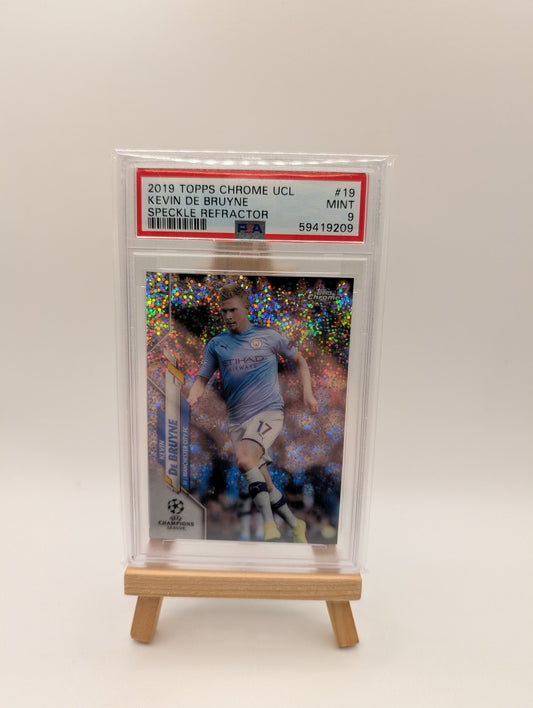Kevin De Bruyne 2019-20 Topps Chrome Uefa Speckle Refractor #19 PSA 9 FRENLY BRICKS - Open 7 Days