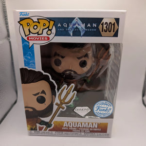 FUNKO POP DC AQUAMAN & THE LOST KINGDOM AQUAMAN DIAMOND GLITTER #1301 EXCLUSIVE FRENLY BRICKS - Open 7 Days