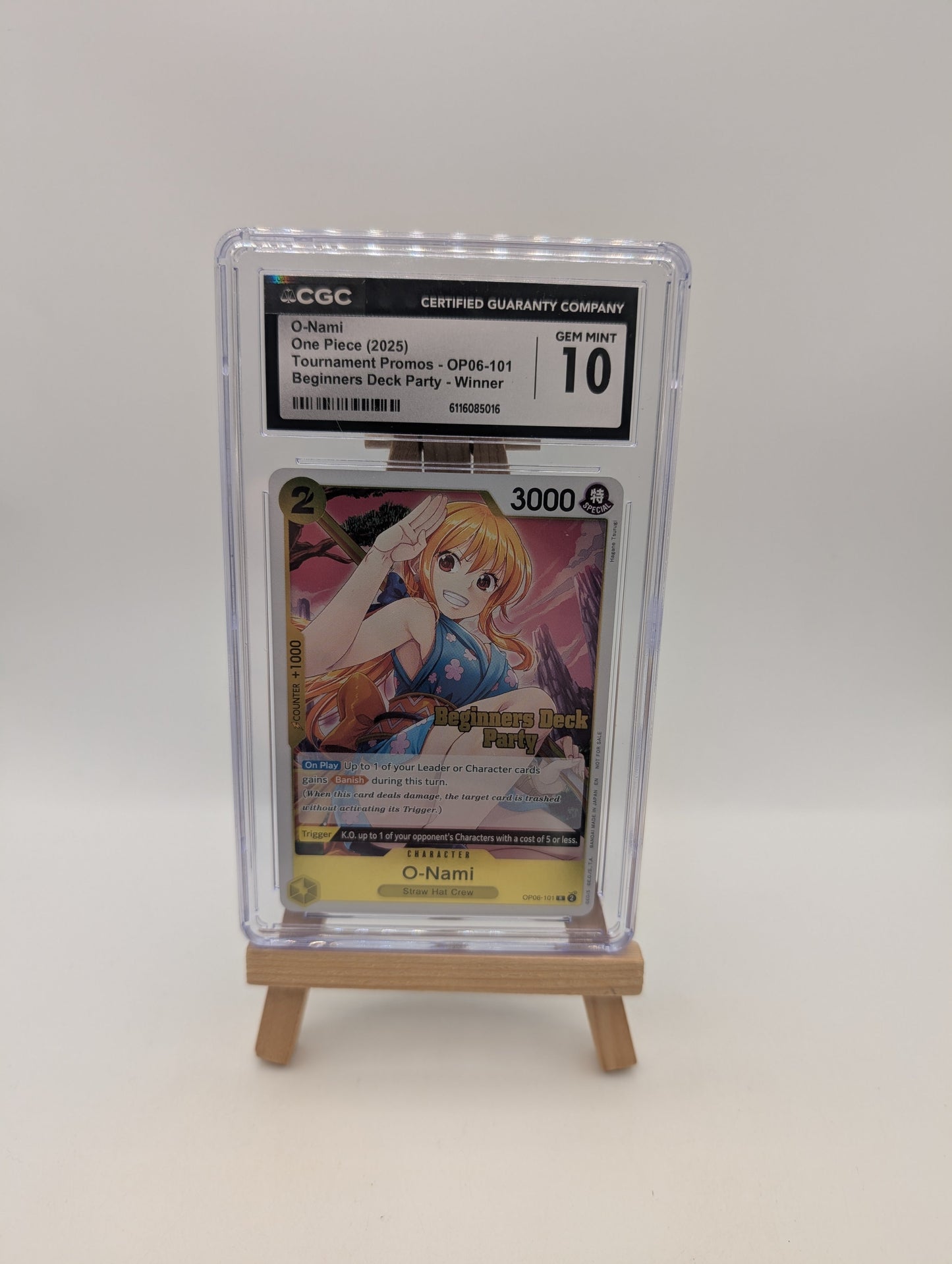O-Nami (Beginners Deck Party [ST-23] - [ST-28] Participation Pack) OP06-101 CGC 10 FRENLY BRICKS - Open 7 Days