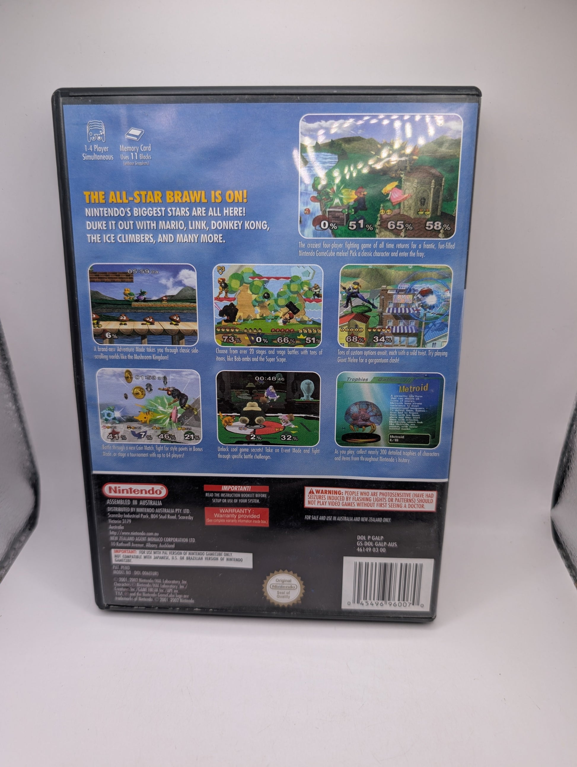 Super Smash Bros. Melee Nintendo GameCube 2001 PAL Complete With Manual *Working FRENLY BRICKS - Open 7 Days