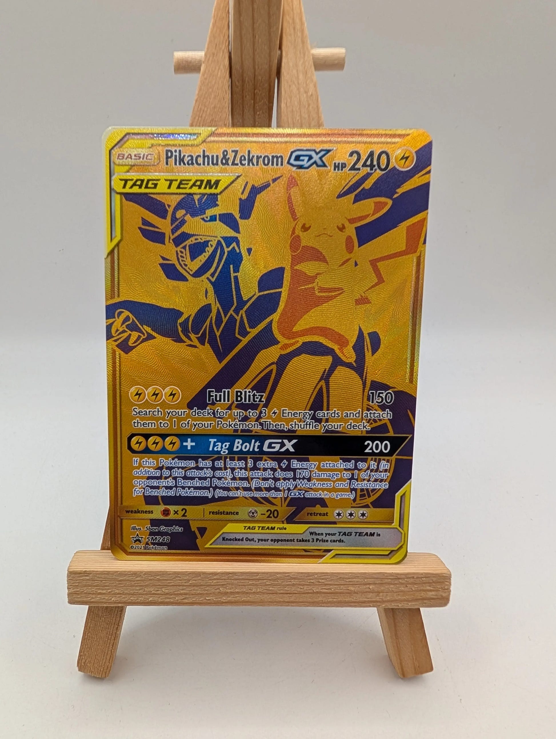 2021 Pokemon - Pikachu & Zekrom GX #SM248 Pokemon Promo FRENLY BRICKS - Open 7 Days image 2