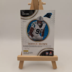 2020 Select Derrick Brown Rookie Patch Auto Blue  /75 #RSM-DBR  RC FRENLY BRICKS - Open 7 Days