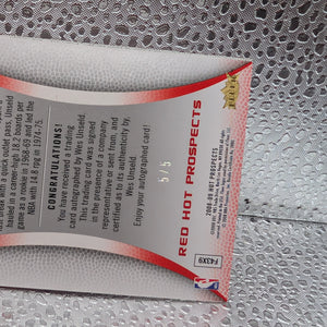 2008-09 Hot Prospects Fleer Wes Unseld Road to Springfield 5/5 Autograph FRENLY BRICKS - Open 7 Days