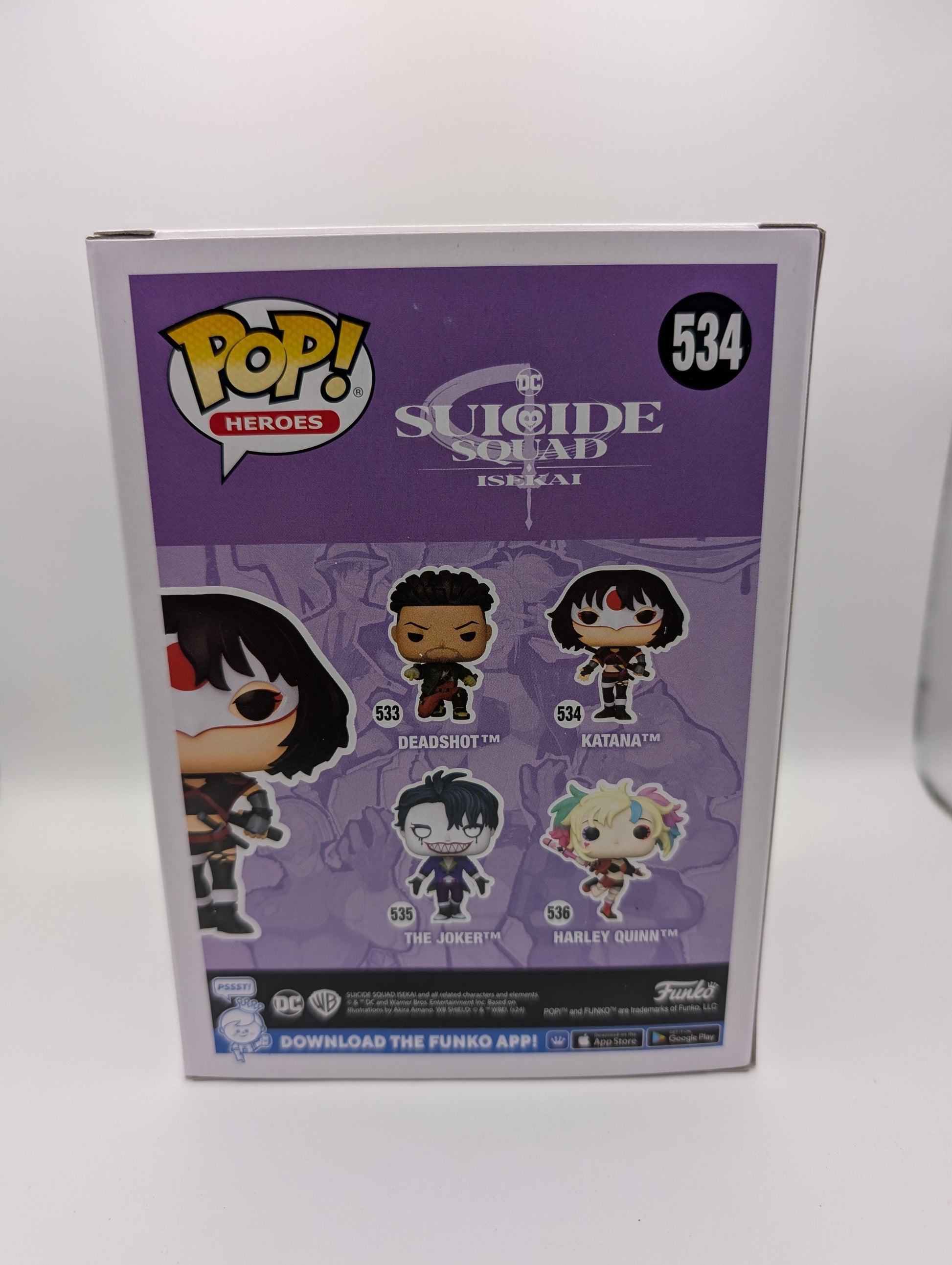 Suicide Squad: Isekai - Katana Pop! Vinyl Figure #534 FRENLY BRICKS - Open 7 Days