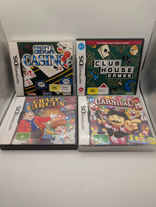 NINTENDO DS Fun Card Circus Game Lot x 4 Games - Includes Manuals, Tested, Pal FRENLY BRICKS - Open 7 Days