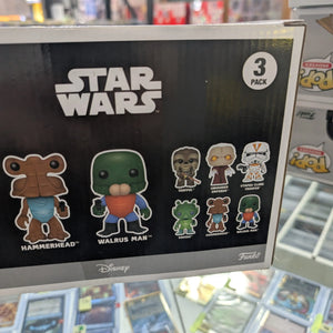 Funko Pop Star Wars Greedo, Hammerhead, Walrus Man 3pk Vinyl Figure FRENLY BRICKS - Open 7 Days