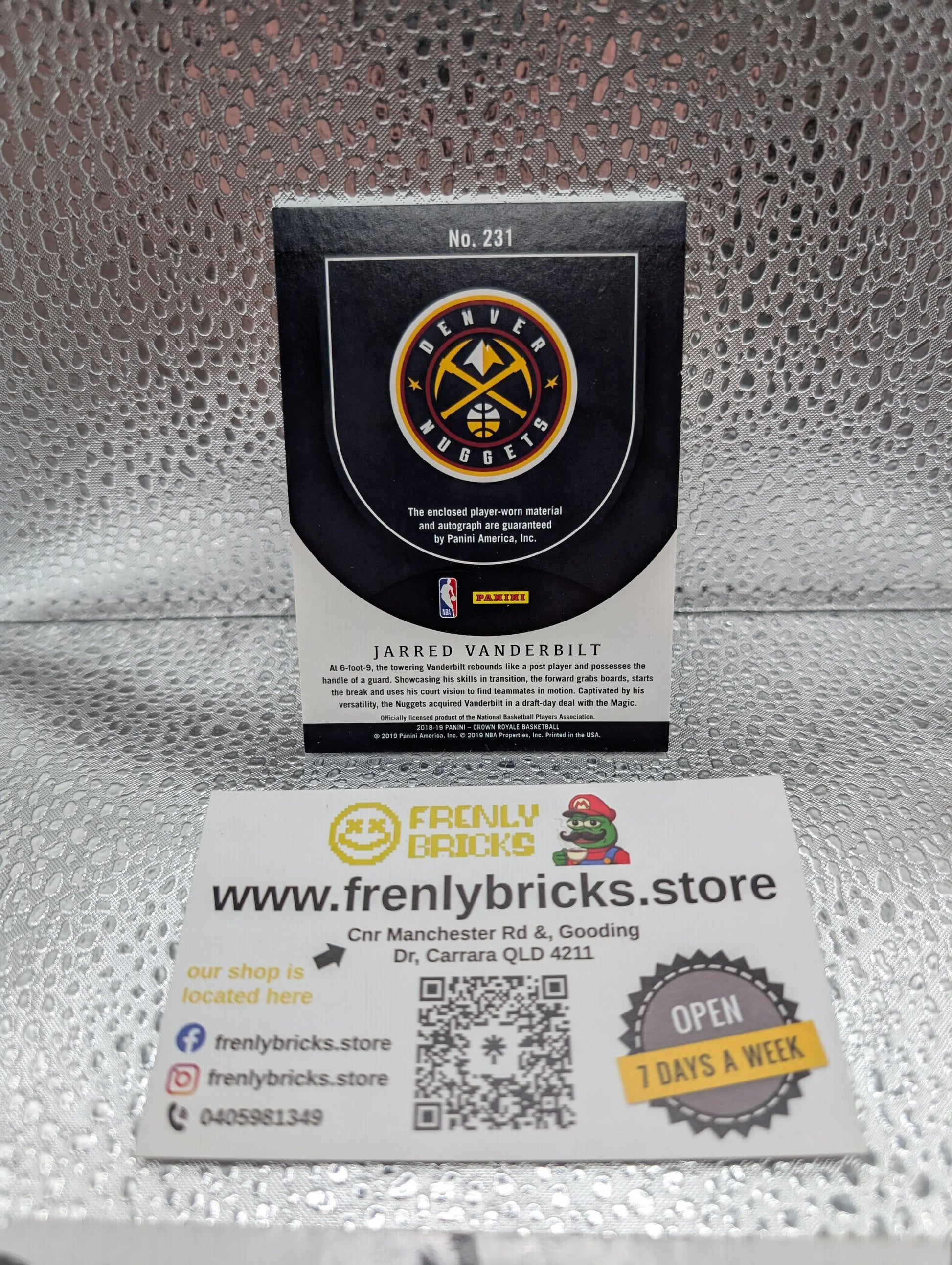 2018-19 JARRED VANDERBILT Crown Royale Rookie Patch Auto /199 Silhouette RC #231 FRENLY BRICKS - Open 7 Days