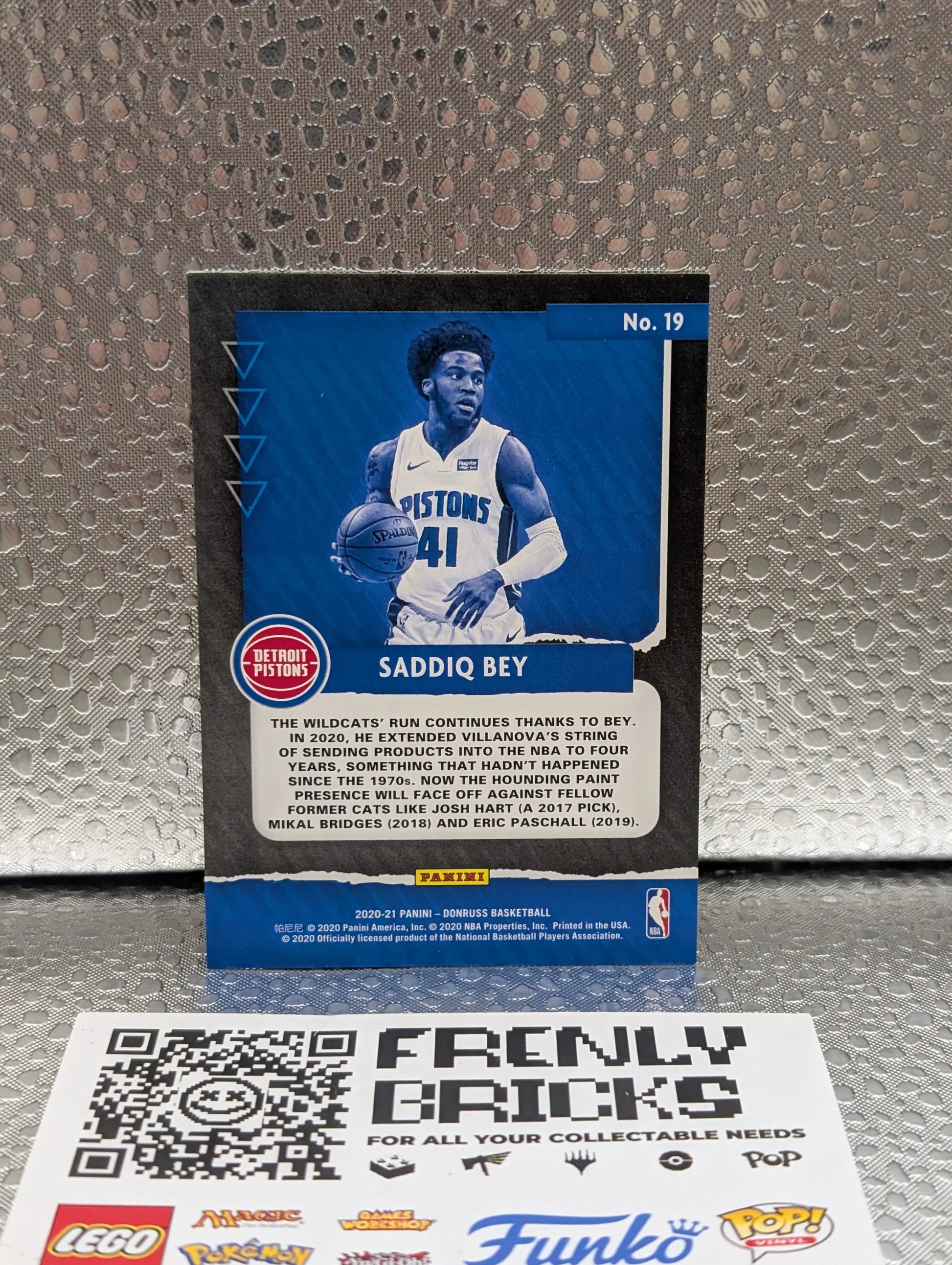 2020-21 Panini Donruss Sadiq Bey X-pectations Rookie /25 Rookie FRENLY BRICKS - Open 7 Days