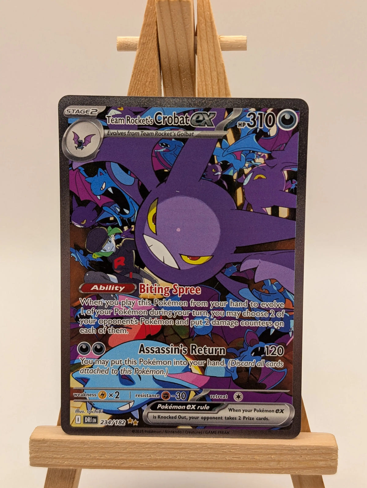 Team Rocket's Crobat ex 234/182 | Destined Rivals | Special Illustration Rare FRENLY BRICKS - Open 7 Days image 3