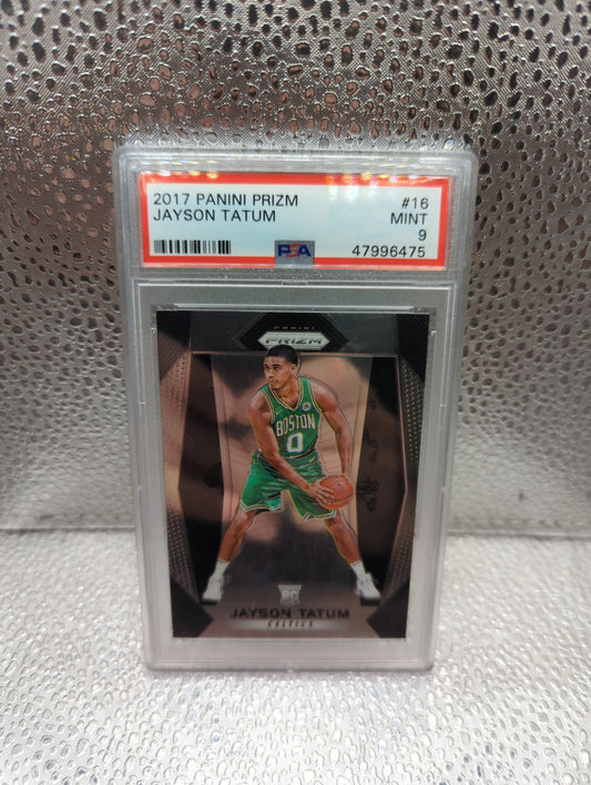 2017 Panini Prizm Jayson Tatum #16 PSA 9 Graded Rookie FRENLY BRICKS - Open 7 Days