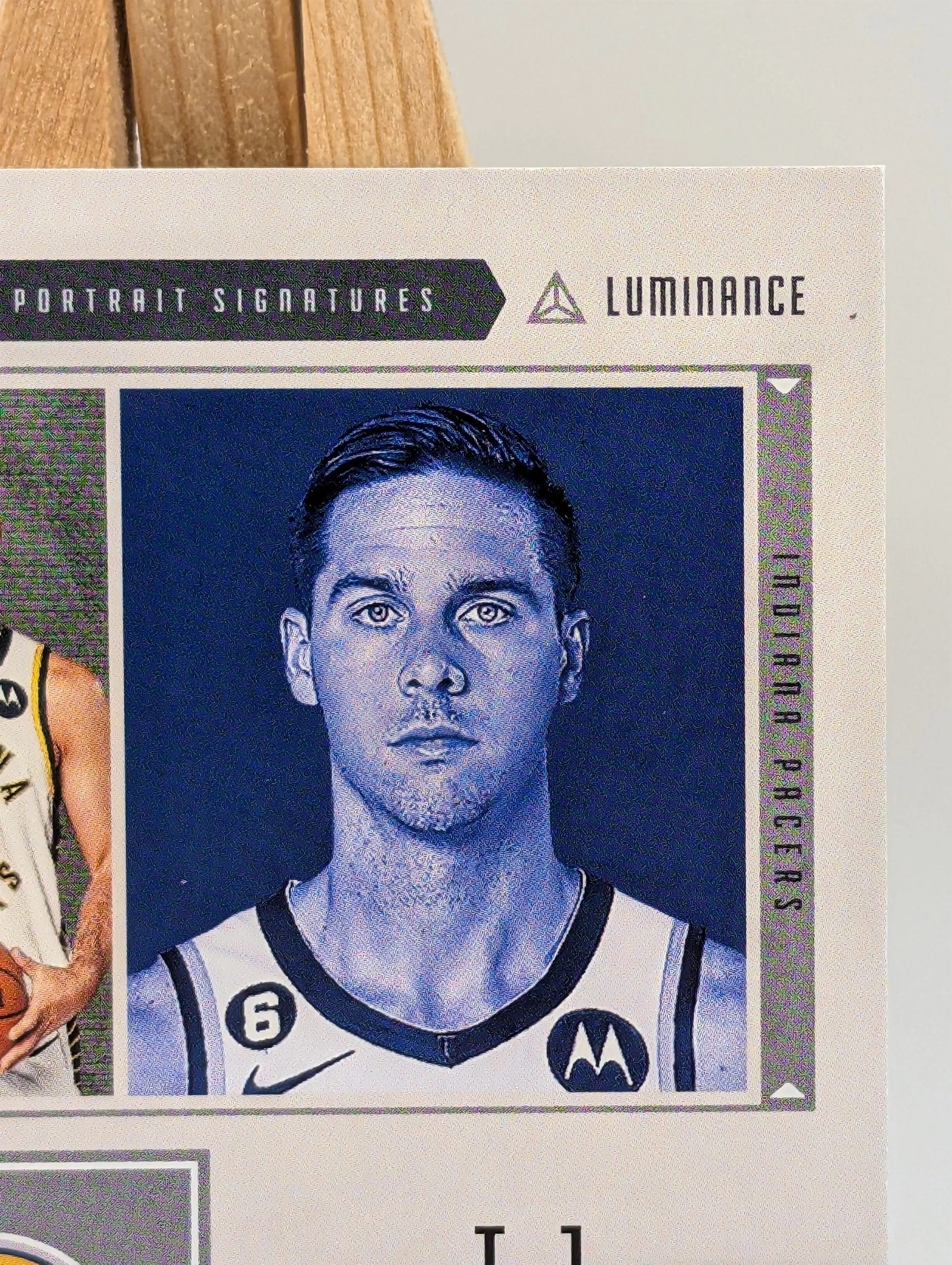 2022-23 Panini Chronicles Luminance TJ McConnell /25 Auto Portrait FRENLY BRICKS - Open 7 Days image 9