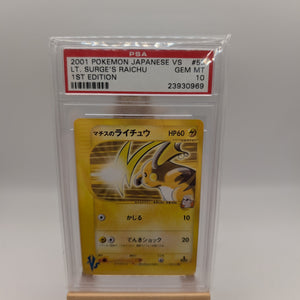 PSA 10 Surge's Raichu 053/141 1st Edition Gym Challenge Pokemon Card Japanese FRENLY BRICKS - Open 7 Days