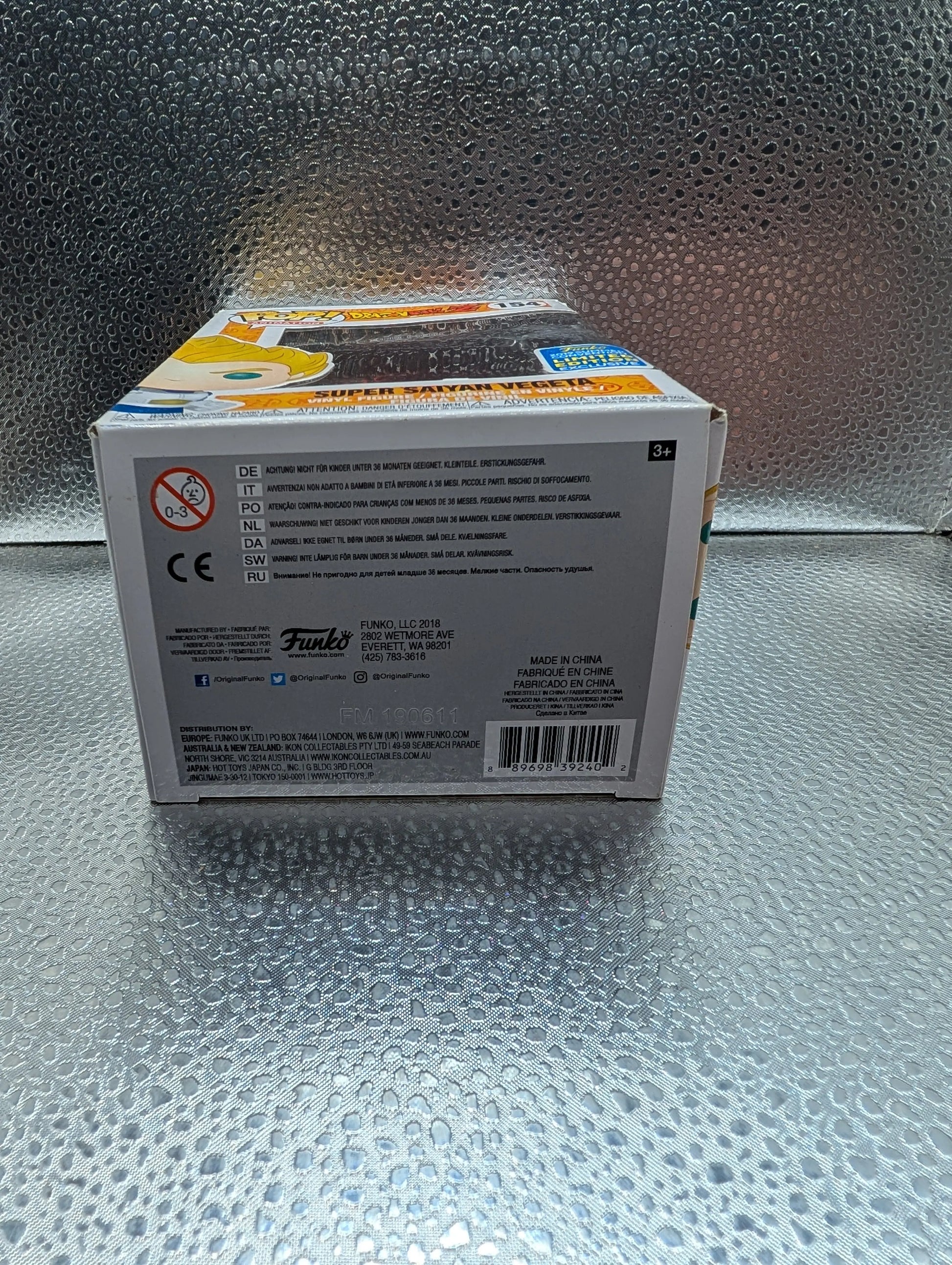 FUNKO Pop Vinyl Super Saiyan Vegeta #154 FRENLY BRICKS - Open 7 Days