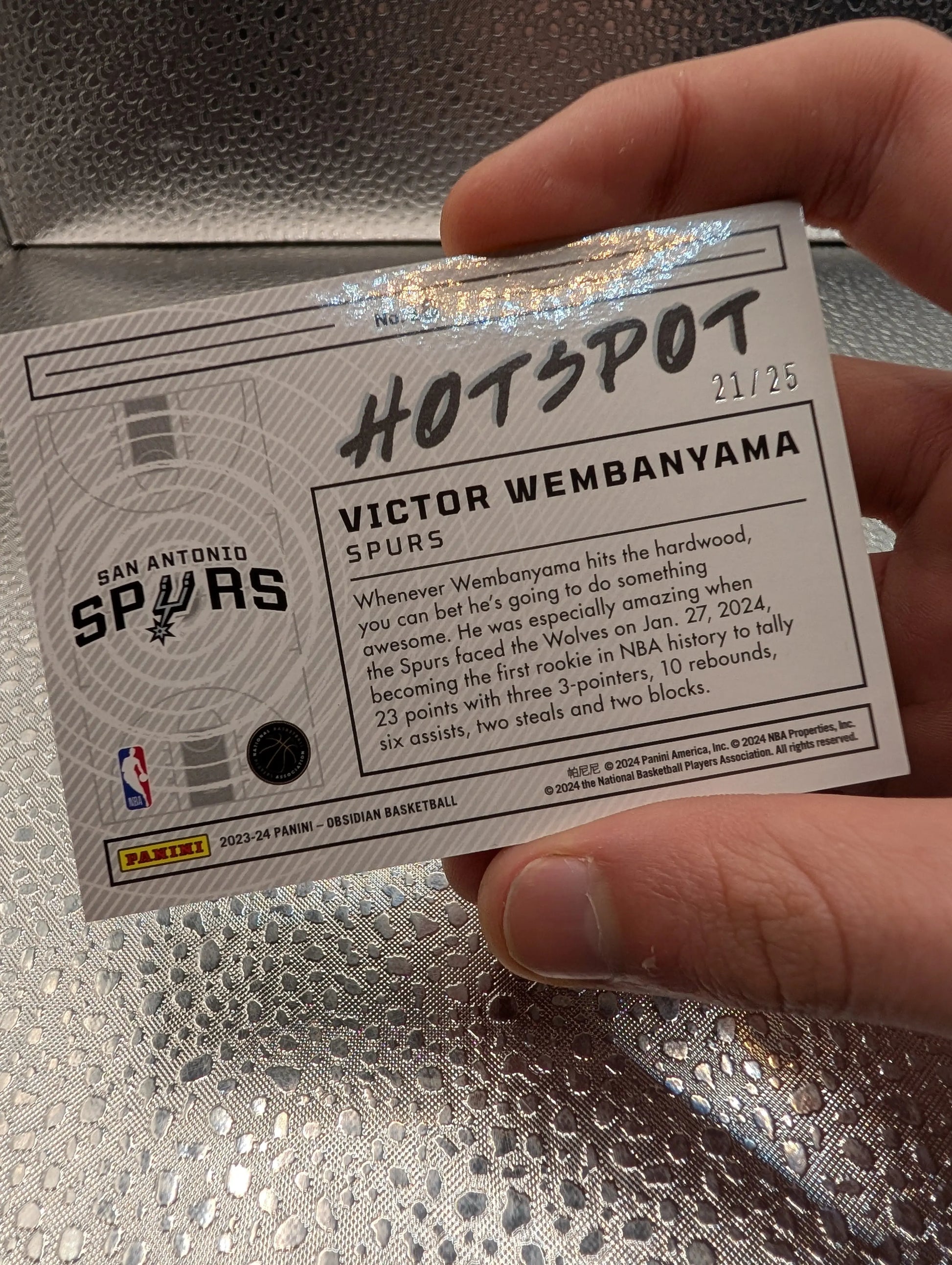 Victor Wembanyama Obsidian Hotspot RC 21/25 FRENLY BRICKS - Open 7 Days