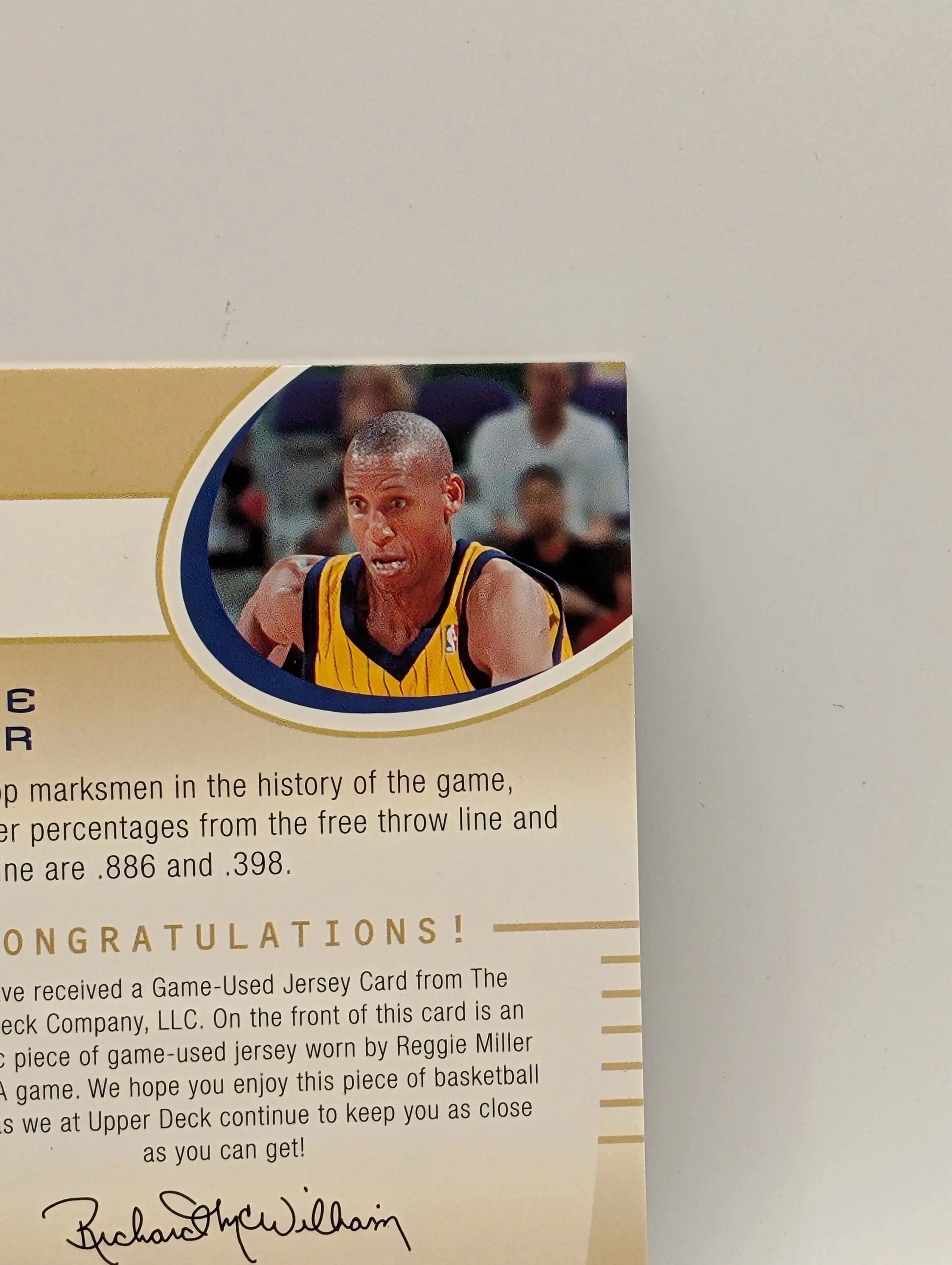 2004-05 SP Game Used Edition Basketball Authentic Fabrics Reggie Miller #AF-RM FRENLY BRICKS - Open 7 Days