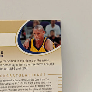 2004-05 SP Game Used Edition Basketball Authentic Fabrics Reggie Miller #AF-RM FRENLY BRICKS - Open 7 Days