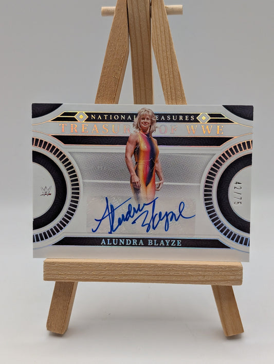 2024 National Treasures WWE Treasures of WWE Auto Holo Alundra Blayze /75 FRENLY BRICKS - Open 7 Days
