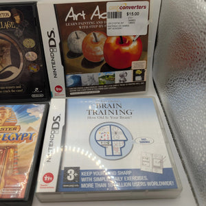 Nintendo DS Lot Bundle 4x Games Brain Teasers, Puzzles, Art, Working, Tested FRENLY BRICKS - Open 7 Days