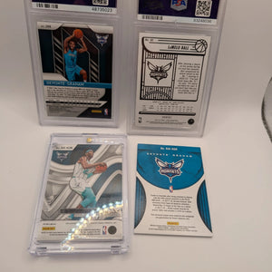 Charlotte Hornets NBA Basketball Card Lot, Rookies, Patch, Auto, Graded, Lamelo Ball #2 FRENLY BRICKS - Open 7 Days