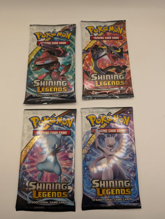 Pokemon Shining Legends Booster Packs Art Set x4 New & Sealed Sun Moon FRENLY BRICKS - Open 7 Days