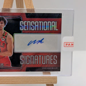 MATAS BUZELIS 2024-25 PRIZM BLACK SENSATIONAL ROOKIE RED RC AUTO /99 FRENLY BRICKS - Open 7 Days