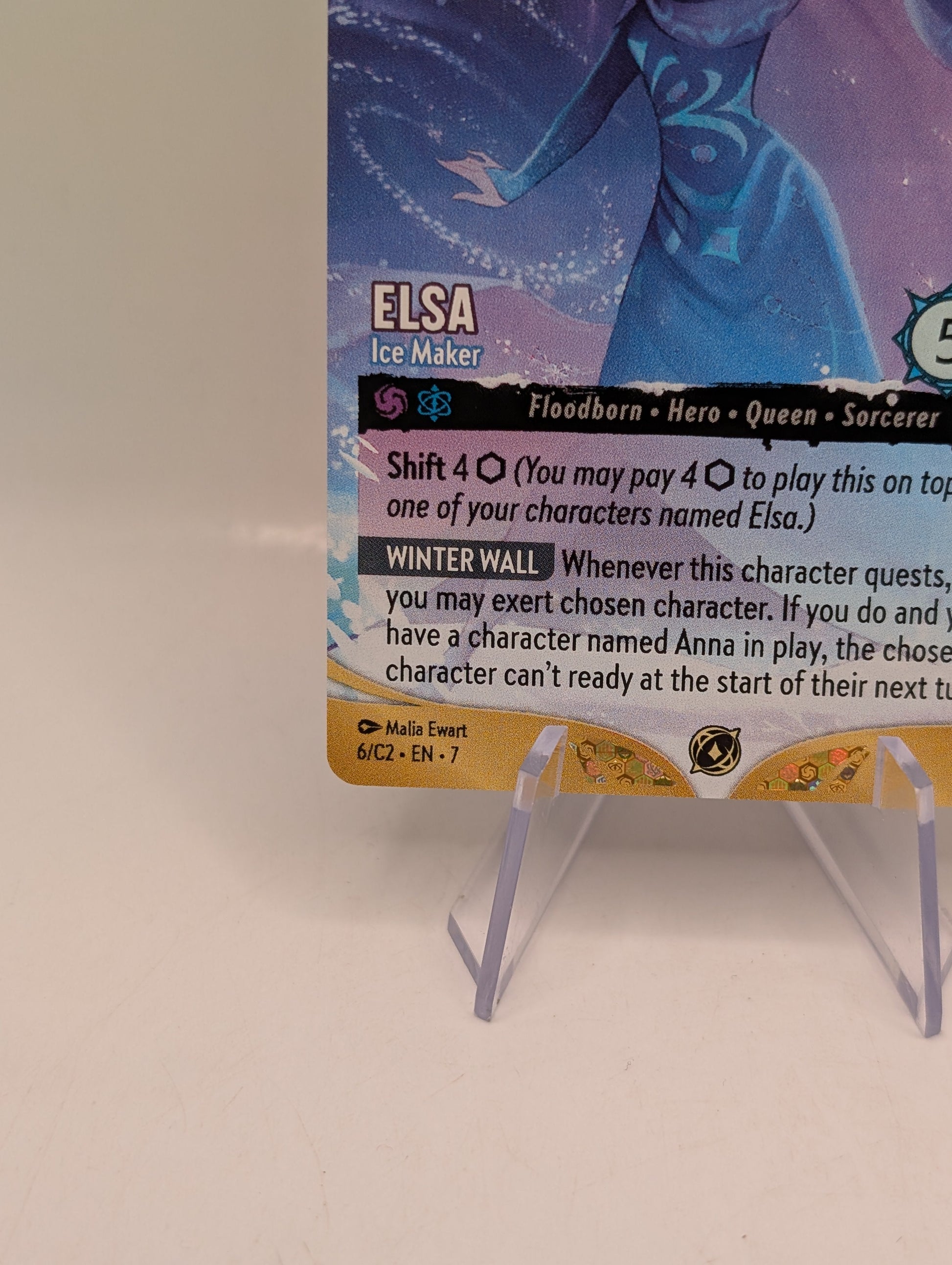Disney Lorcana Elsa - Ice Maker non-foil Promo DLC Challenge 6/C2 EN 7 FRENLY BRICKS - Open 7 Days