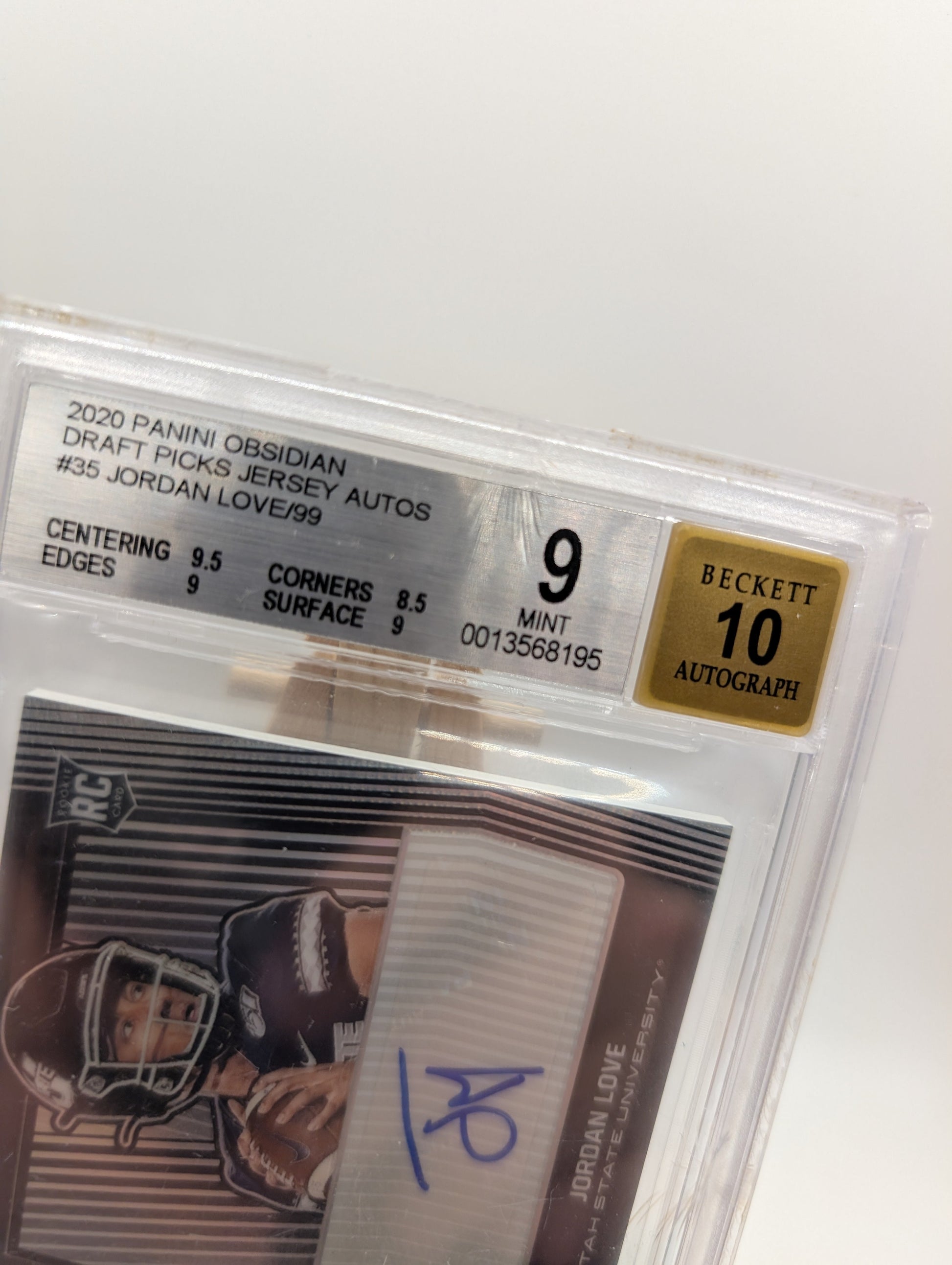 2020 Panini Obsidian Draft Picks - Jersey Autographs Jordan Love /99 Bgs *cracks FRENLY BRICKS - Open 7 Days