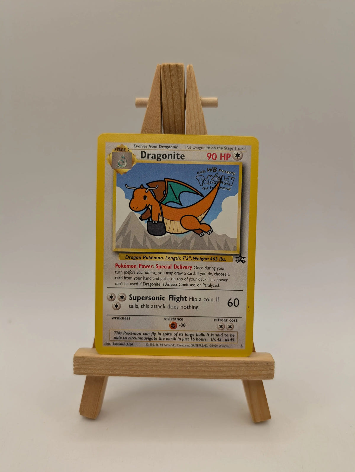Pokémon TCG · Dragonite 5 · WB Movie · Black Star Promo · Vintage WOTC (1999) image 1