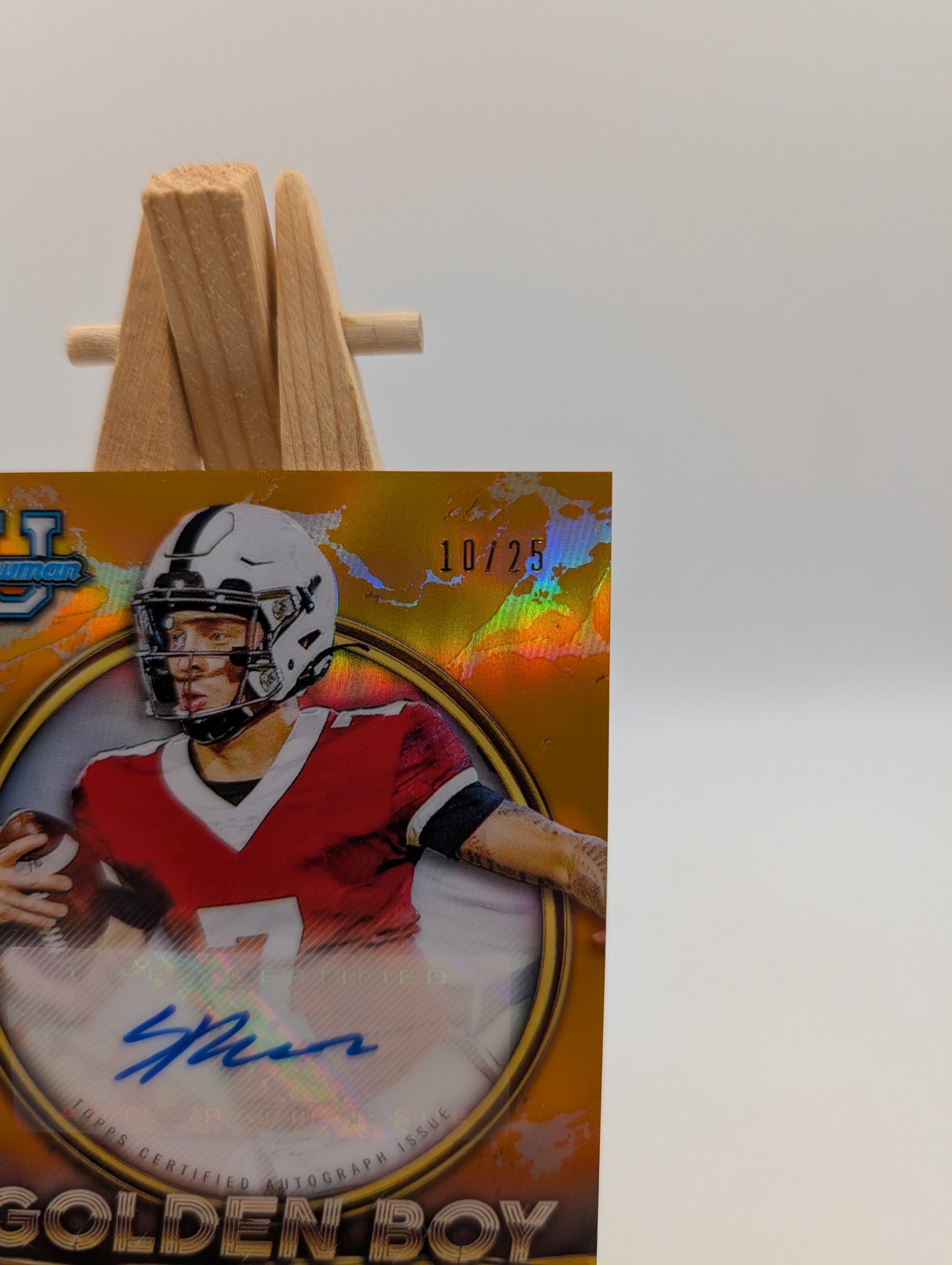 SPENCER RATTLER 2021 Bowman University Golden Boy Auto ORANGE REFRACTOR /25 RARE FRENLY BRICKS - Open 7 Days