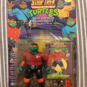 Star Trek TMNT  Ninja Turtle Chief Engineer Michael Angelo Figure NEW  1994 FRENLY BRICKS - Open 7 Days