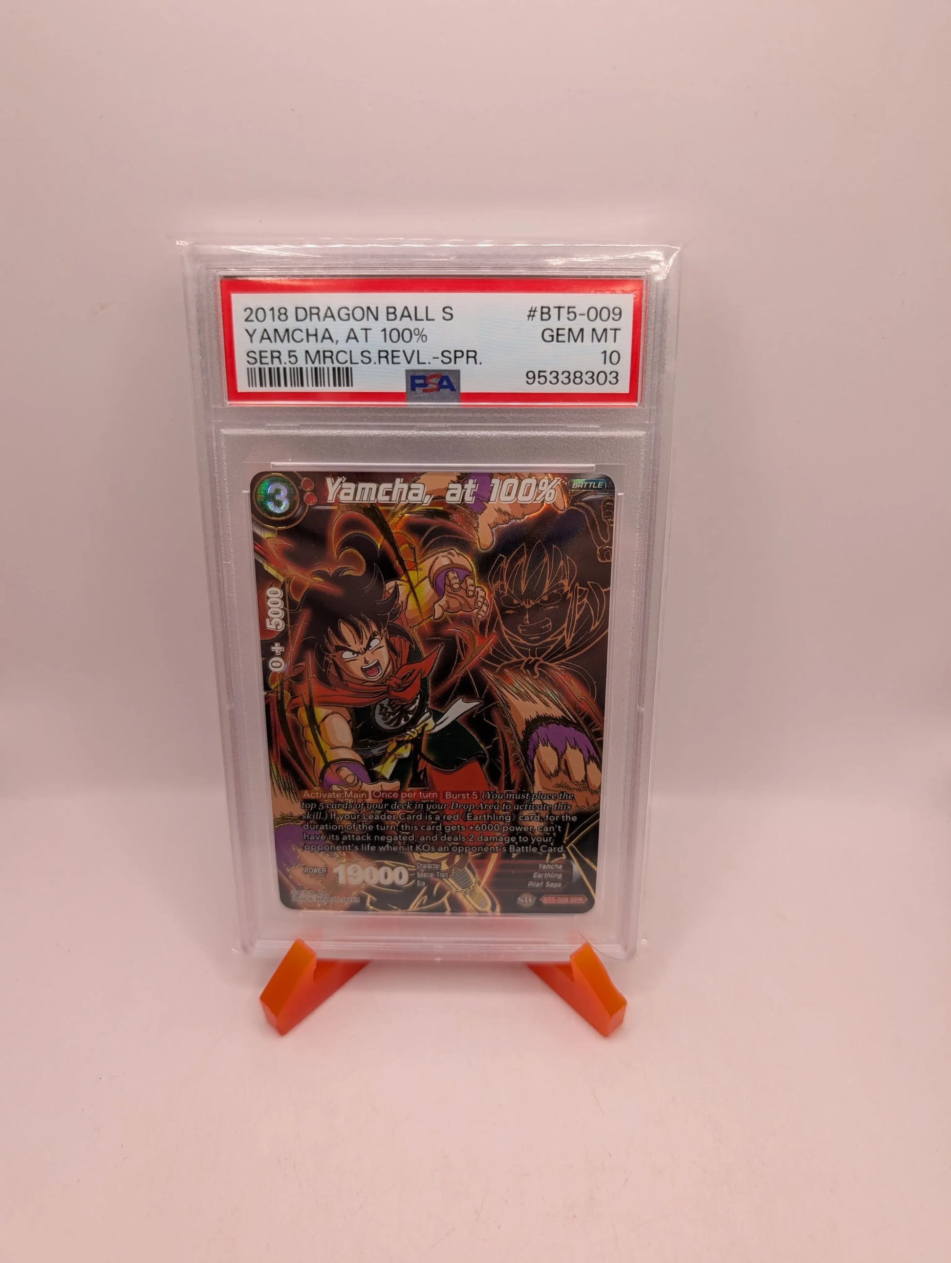 PSA 10 DBS Yamcha, At 100% SPR BT5-009 Miraculous Revival POP! 54 Dragonball image 1