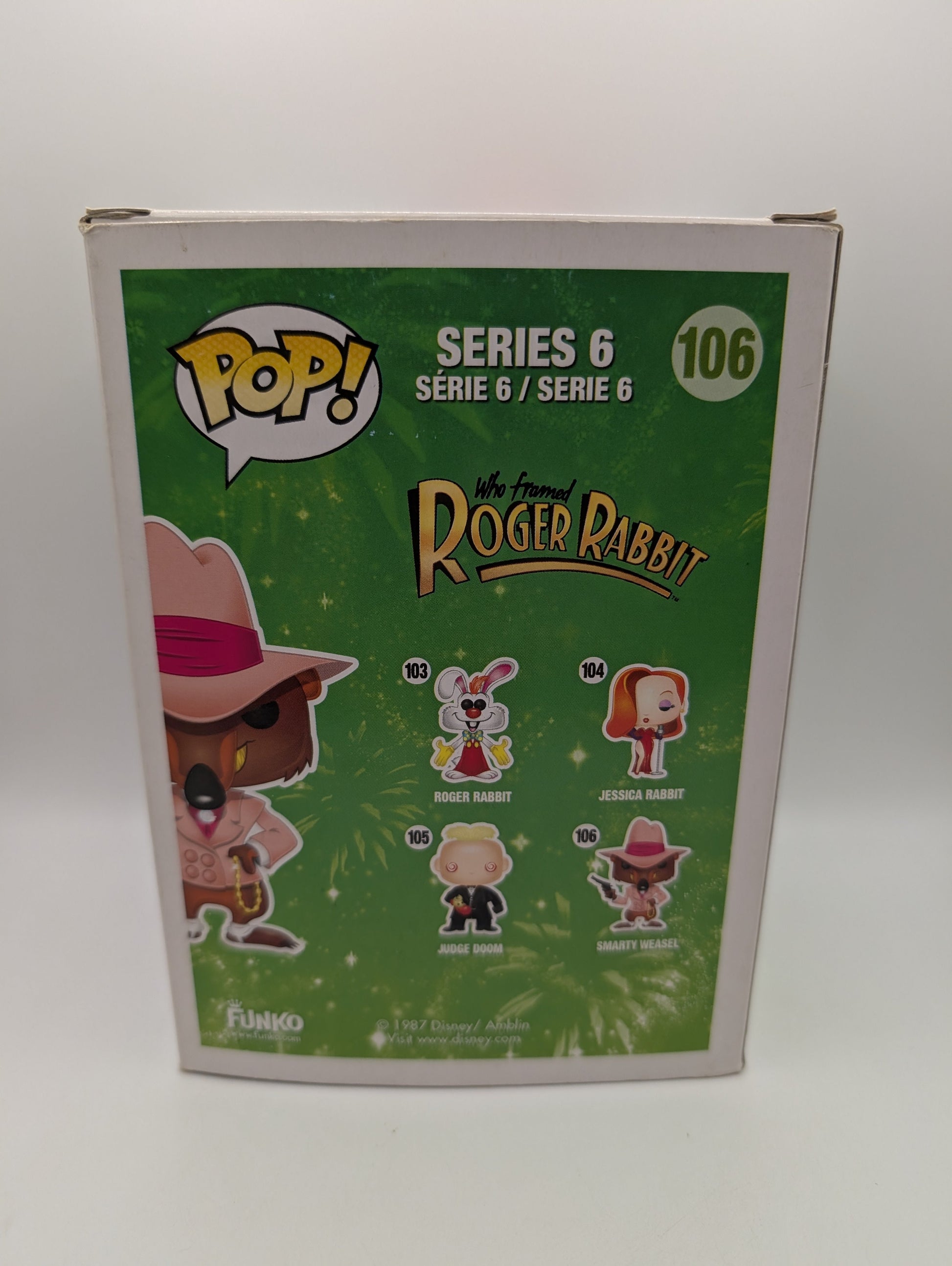 FUNKO POP! DISNEY Who Framed Roger Rabbit - SMARTY WEASEL Pop Vinyl #106 FRENLY BRICKS - Open 7 Days