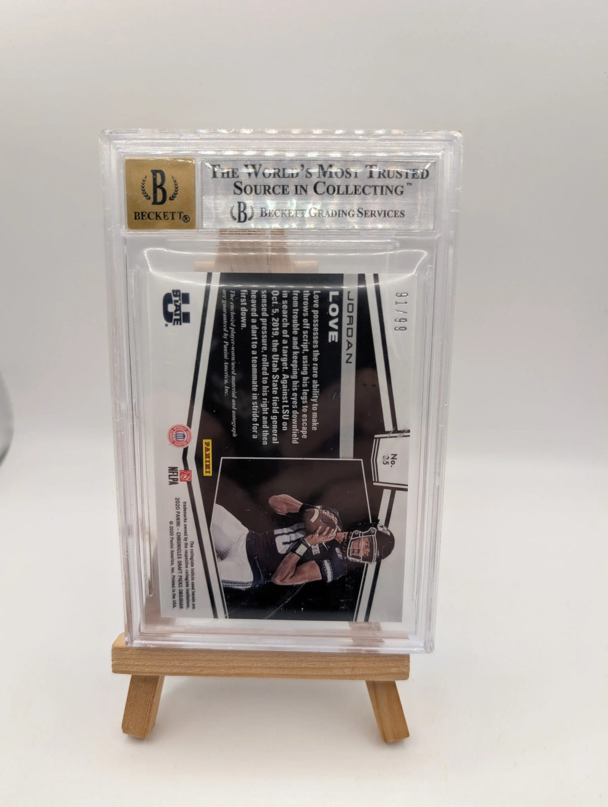 2020 Panini Obsidian Draft Picks - Jersey Autographs Jordan Love /99 Bgs *cracks FRENLY BRICKS - Open 7 Days image 3