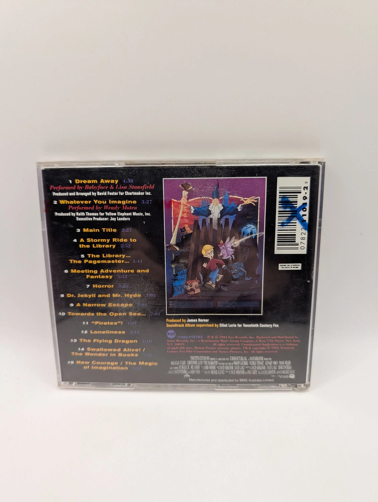The Pagemaster - Original Motion Picture Movie Soundtrack CD VG+/VG+ FRENLY BRICKS - Open 7 Days