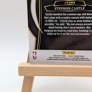 2024-25 Panini Select Concourse Stephon Castle #72 Cosmic Prizm (RC) Spurs FRENLY BRICKS - Open 7 Days