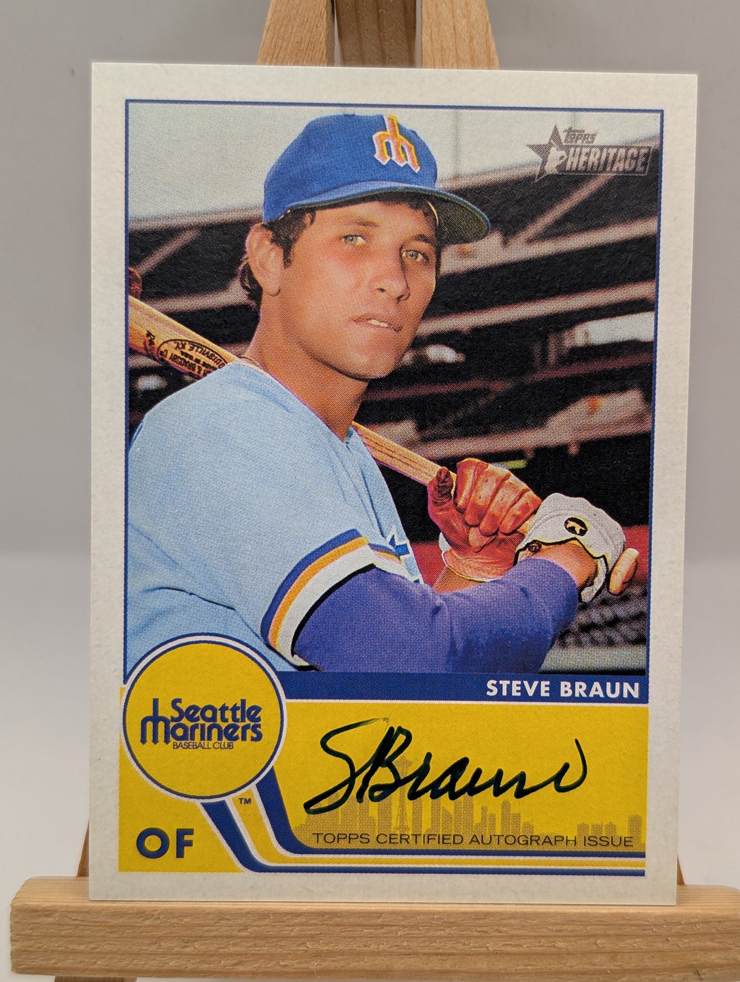 2026 Topps Heritage Expansion Autographs Steve Braun Seattle Mariners Auto SSP FRENLY BRICKS - Open 7 Days