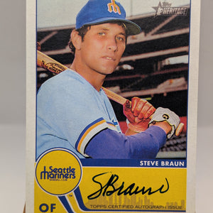 2026 Topps Heritage Expansion Autographs Steve Braun Seattle Mariners Auto SSP FRENLY BRICKS - Open 7 Days