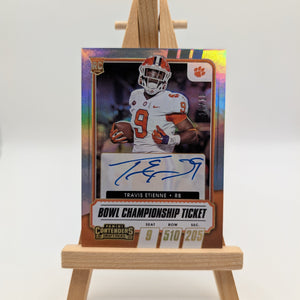 2021 Panini Contenders TRAVIS ETIENNE RC  Auto 10/10 On card Rookie College FRENLY BRICKS - Open 7 Days