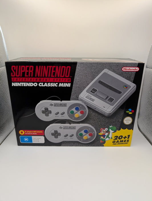 Nintendo Classic Mini: Super Nintendo Entertainment System- Grey - Pal FRENLY BRICKS - Open 7 Days