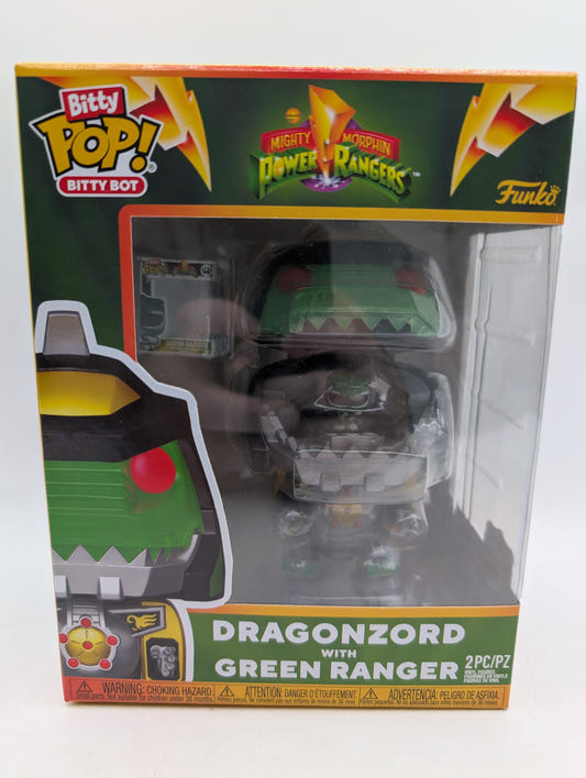 Bitty POP! Mighty Morphin Power Rangers Dragonzord with Green Ranger 2Pc