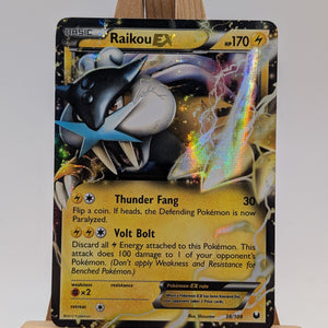 Raikou EX 38/108 XY Dark Explorers Vintage Extended Art Pokemon Card 2012 FRENLY BRICKS - Open 7 Days