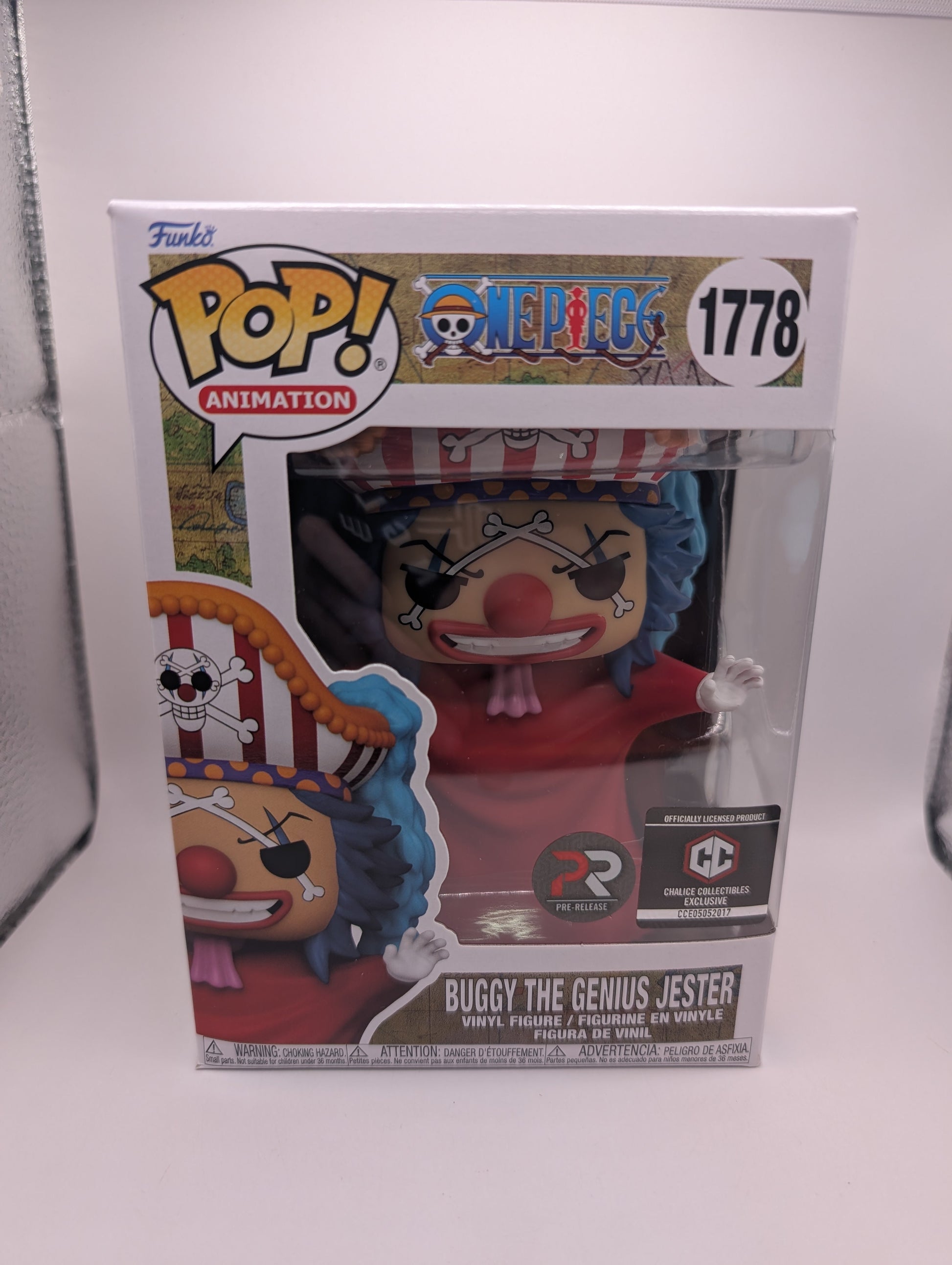 Funko Pop! Vinyl: One Piece Buggy the Genius Jester #1778, Chalice Exclusive FRENLY BRICKS - Open 7 Days