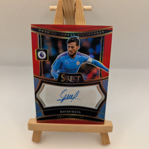 David Silva 2024-25 Panini Select Premier League Signatures Red Auto #S-DV -8u FRENLY BRICKS - Open 7 Days