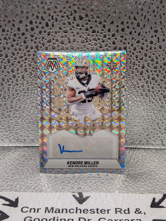 2024 Panini Mosaic Kendre Miller Silver Prizm Scripts Auto New Orleans Saints FRENLY BRICKS - Open 7 Days