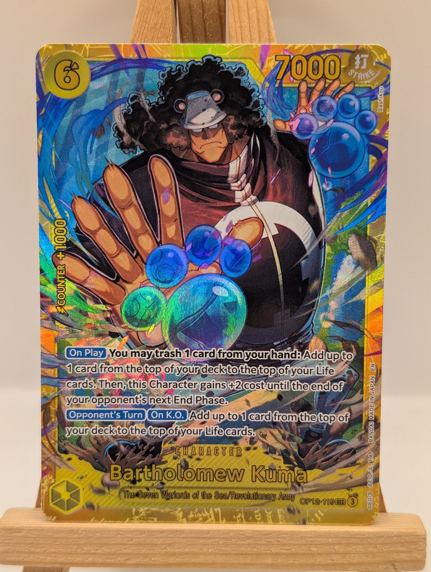 One Piece TCG- Bartholomew Kuma SEC OP12-119 - English NM FRENLY BRICKS - Open 7 Days