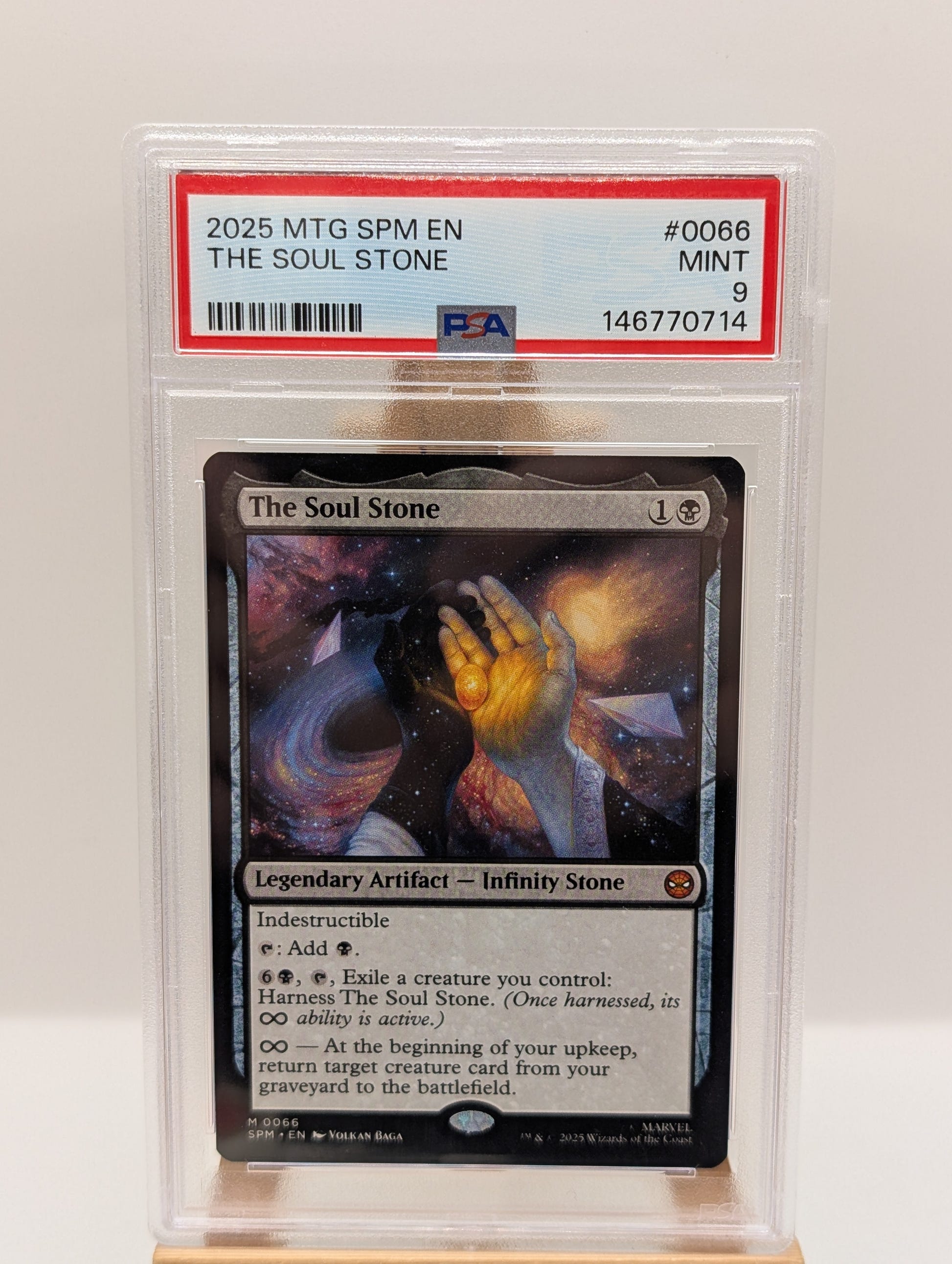 2025 MTG MARVEL'S SPIDER-MAN #0066 THE SOUL STONE PSA 9 FRENLY BRICKS - Open 7 Days image 2