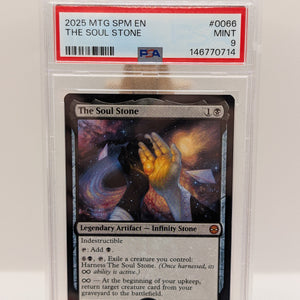 2025 MTG MARVEL'S SPIDER-MAN #0066 THE SOUL STONE PSA 9 FRENLY BRICKS - Open 7 Days